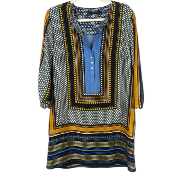 Zara Geometric Print Women's Tunic Dress with Pockets Size XL - Picture 1 of 12